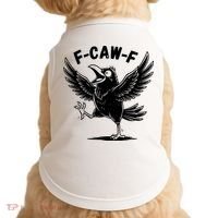 Funny Retro F CAW F Crow Raven Doggie Tank thumb 0