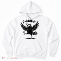 Funny Retro F CAW F Crow Raven Hoodie thumb 0