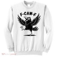Funny Retro F CAW F Crow Raven Sweatshirt thumb 0