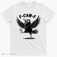 Funny Retro F CAW F Crow Raven T-Shirt thumb 0
