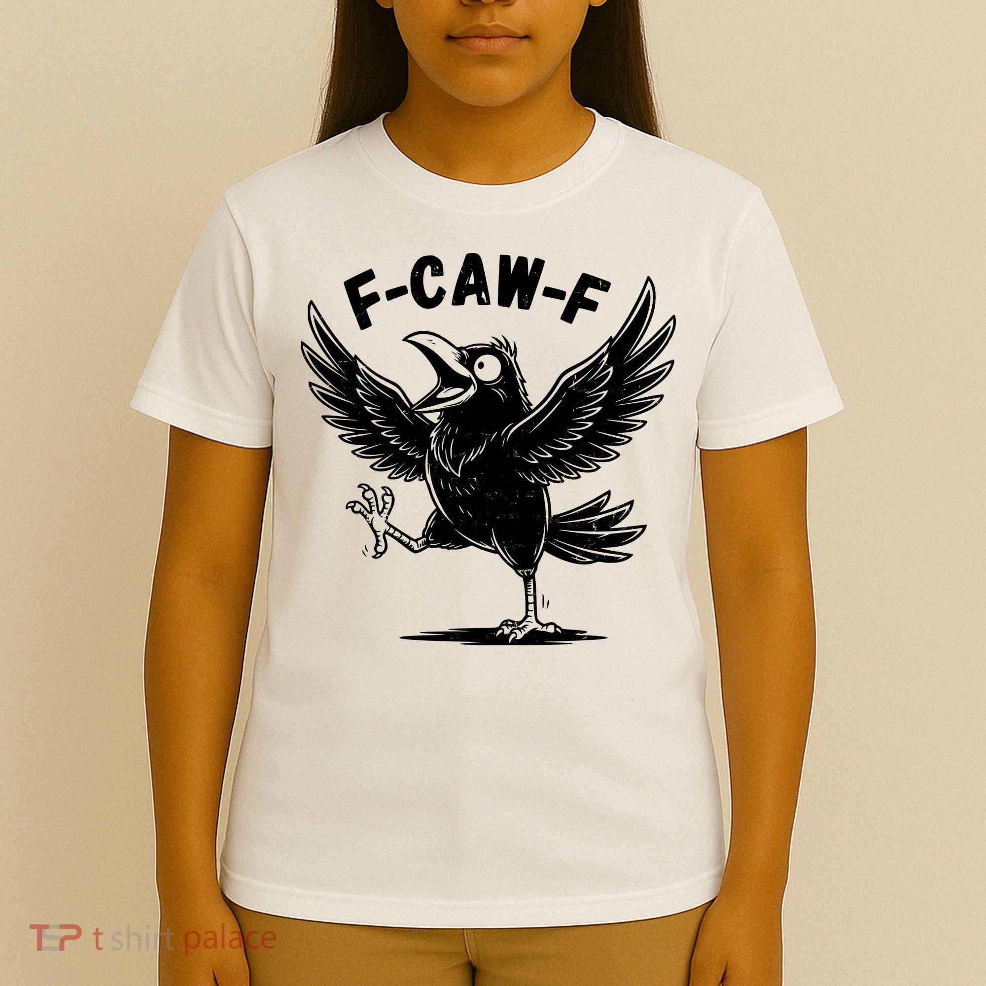 Funny Retro F CAW F Crow Raven T-Shirt