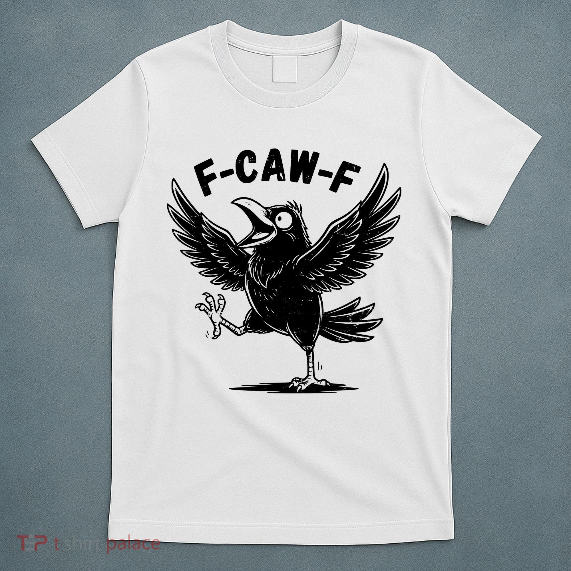 Funny Retro F CAW F Crow Raven T-Shirt