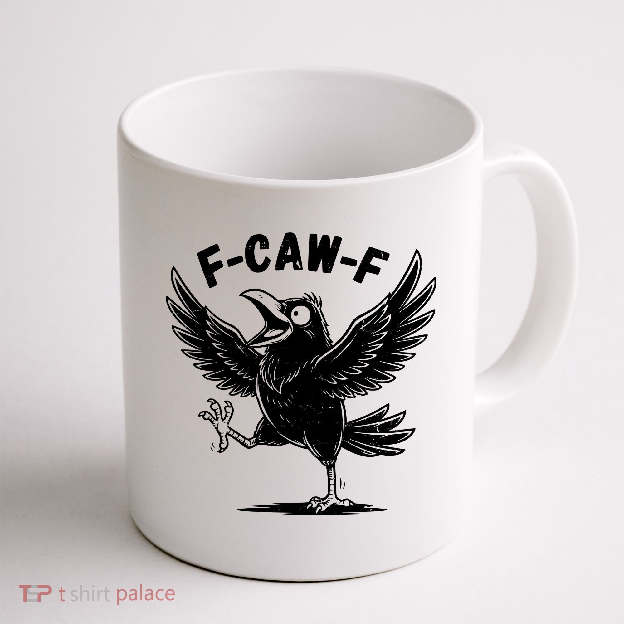 Funny Retro F CAW F Crow Raven Coffee Mug