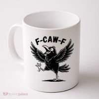 Funny Retro F CAW F Crow Raven Coffee Mug thumb 0
