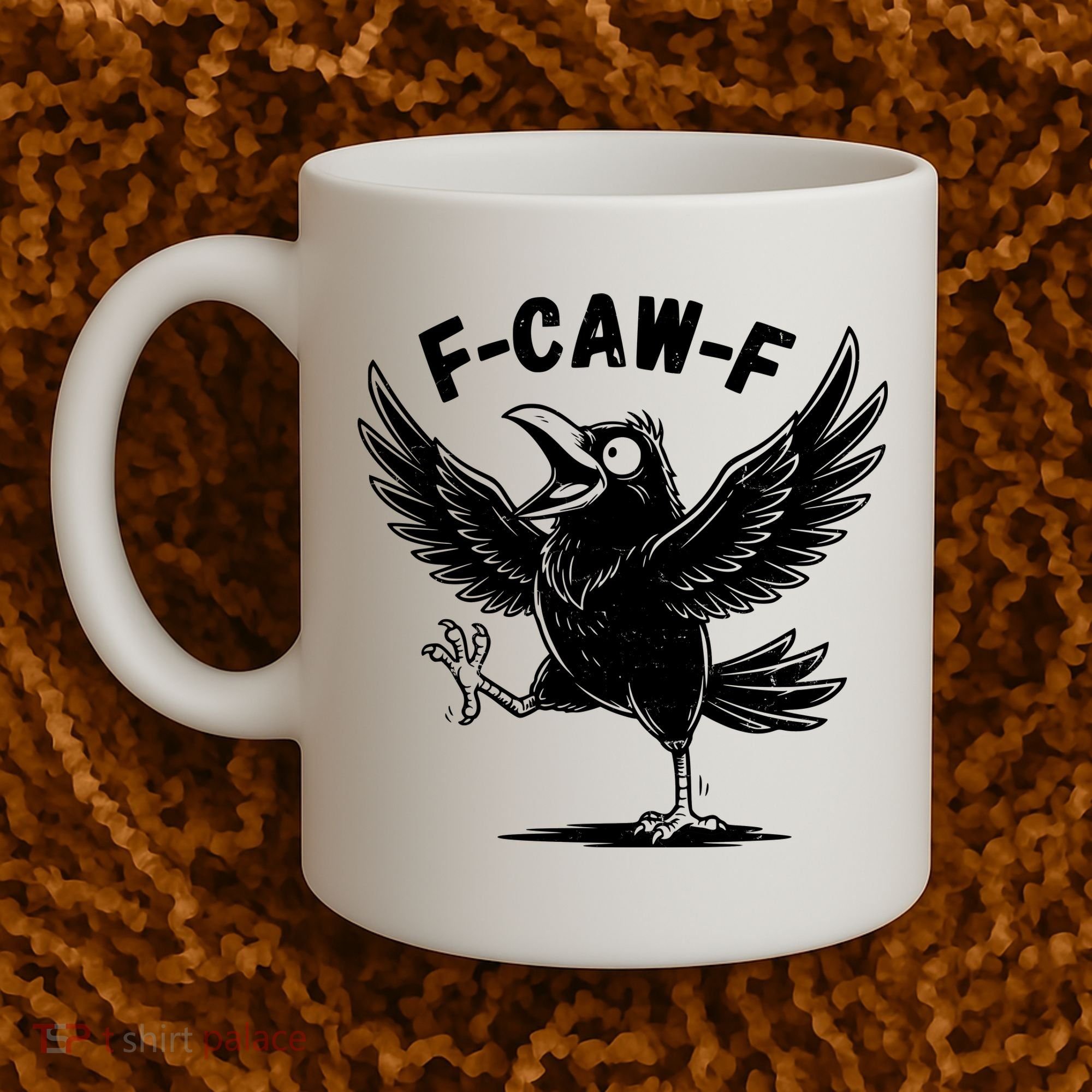 Funny Retro F CAW F Crow Raven Coffee Mug