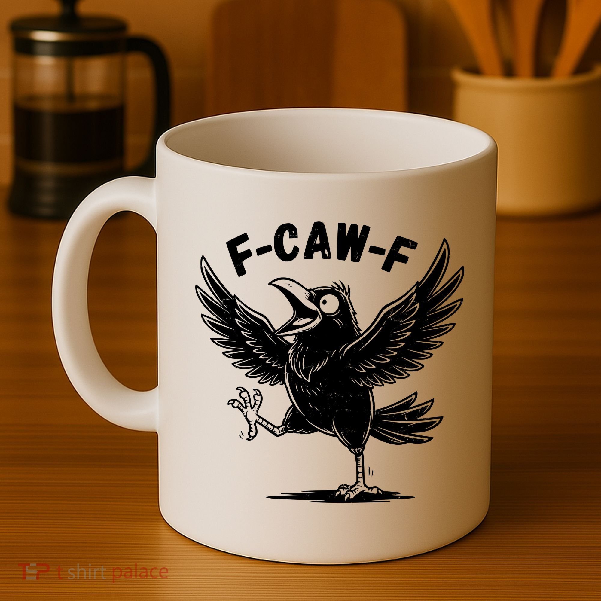 Funny Retro F CAW F Crow Raven Coffee Mug