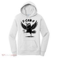 Funny Retro F CAW F Crow Raven Women's Hoodie thumb 0