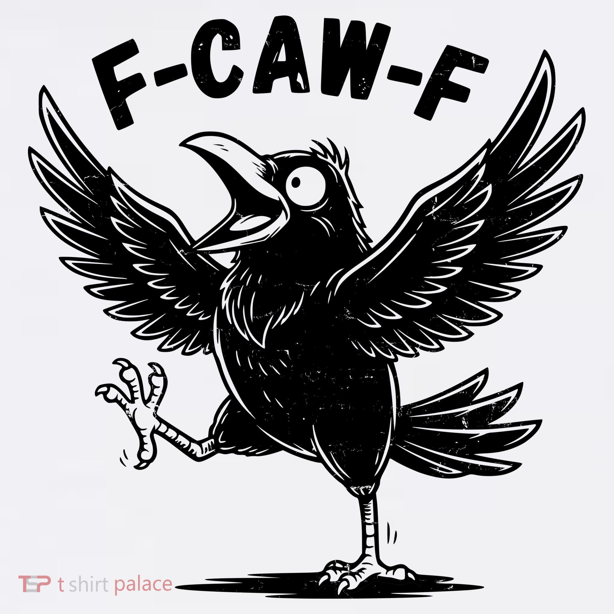Funny Retro F CAW F Crow Raven Women's Hoodie