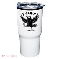 Funny Retro F CAW F Crow Raven Tumbler thumb 0
