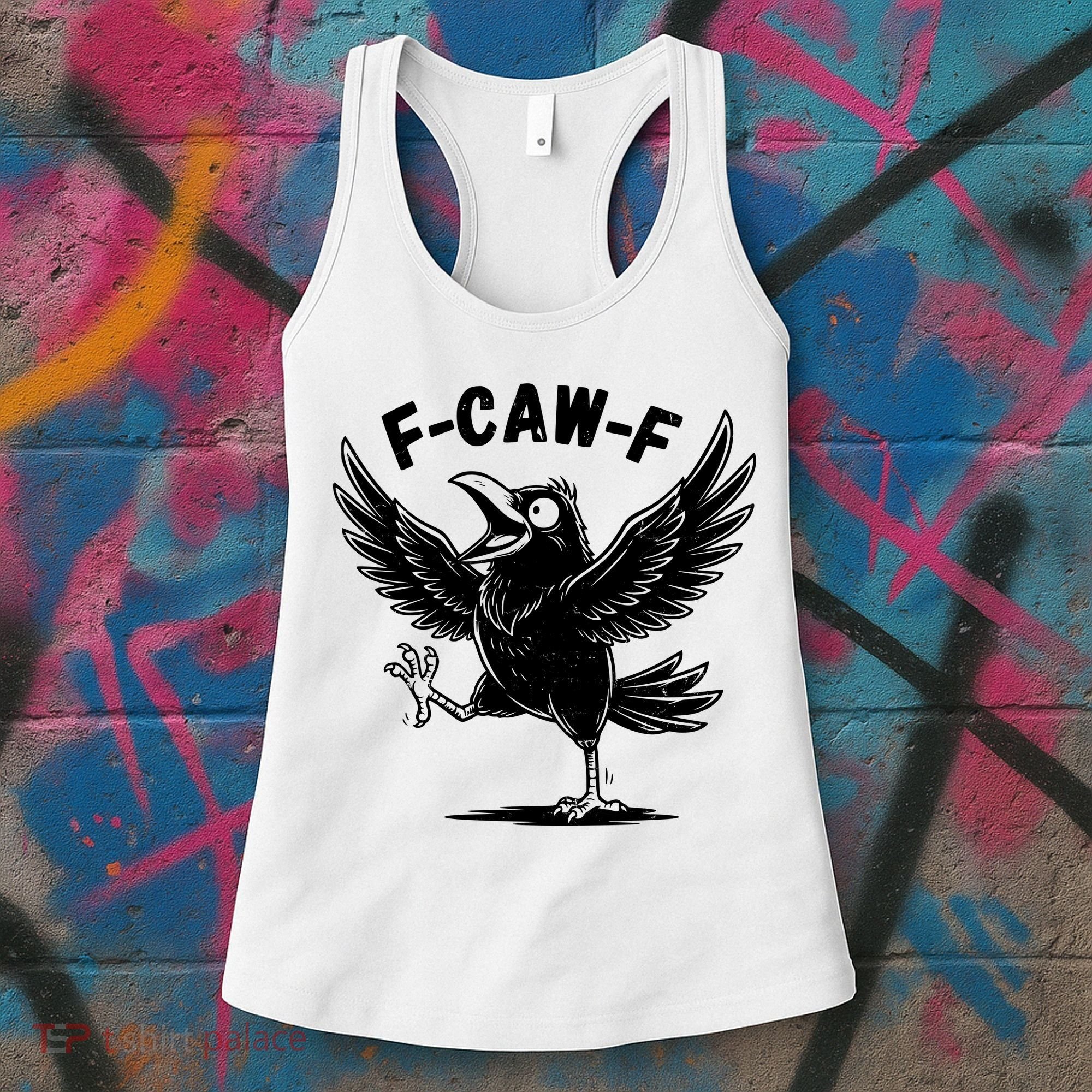 Funny Retro F CAW F Crow Raven Women's Tank Top