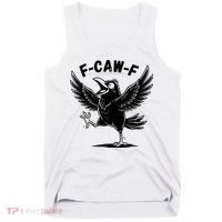 Funny Retro F CAW F Crow Raven Tank Top thumb 0