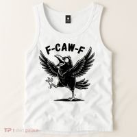 Funny Retro F CAW F Crow Raven Tank Top thumb 2
