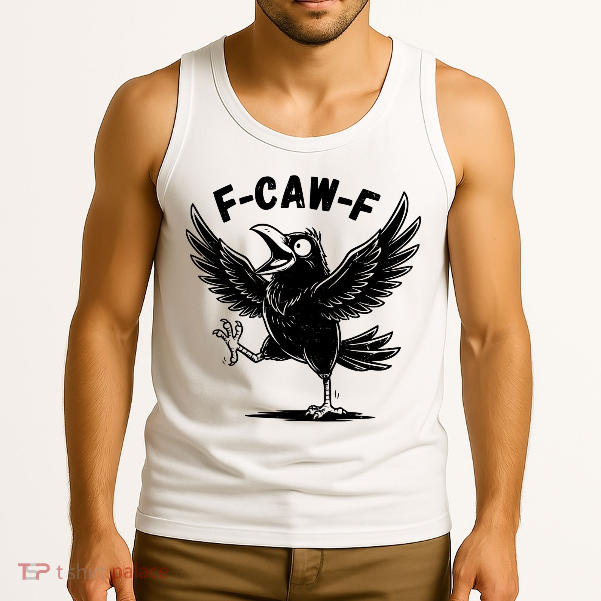 Funny Retro F CAW F Crow Raven Tank Top