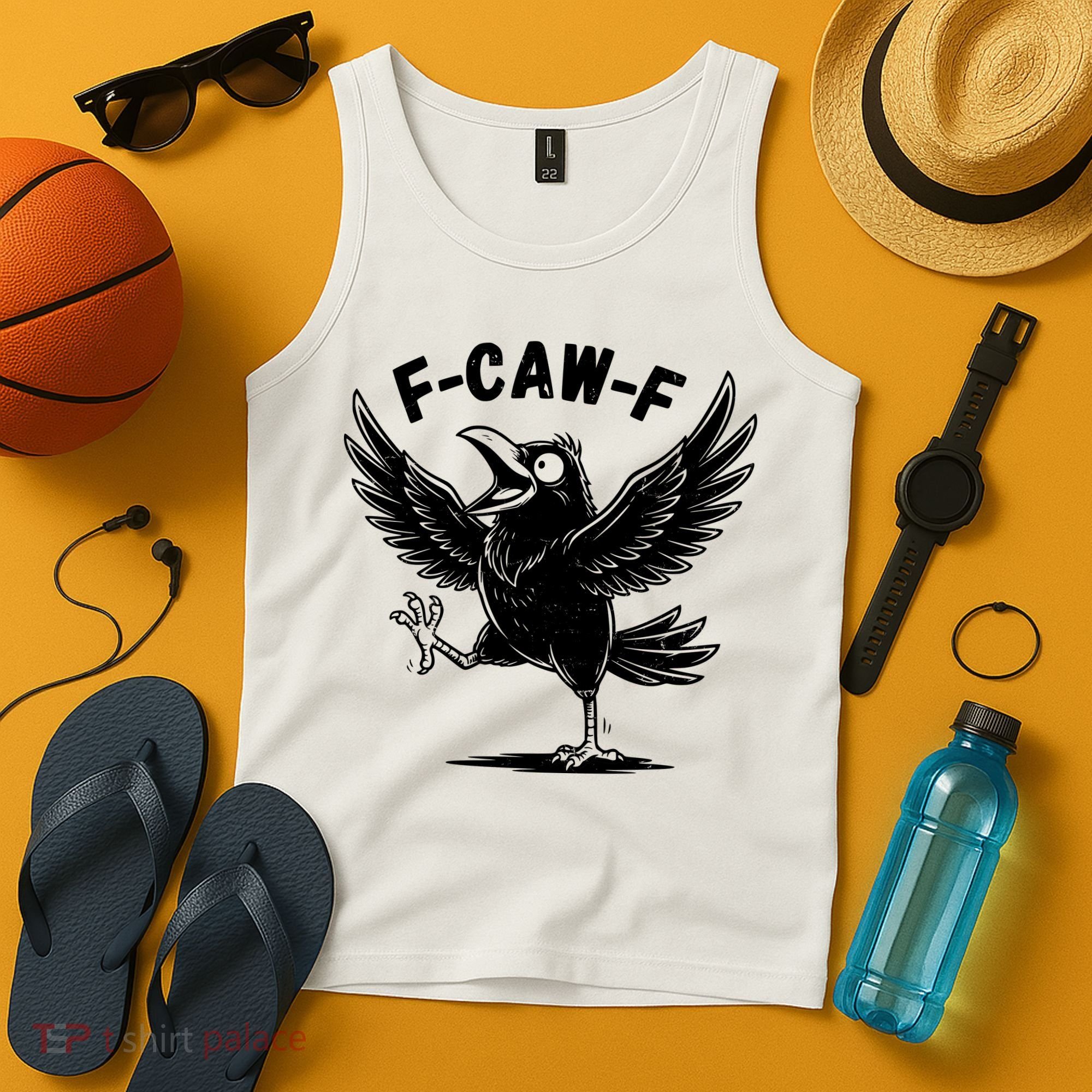 Funny Retro F CAW F Crow Raven Tank Top