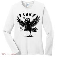 Funny Retro F CAW F Crow Raven Women's Long Sleeve Shirt thumb 0