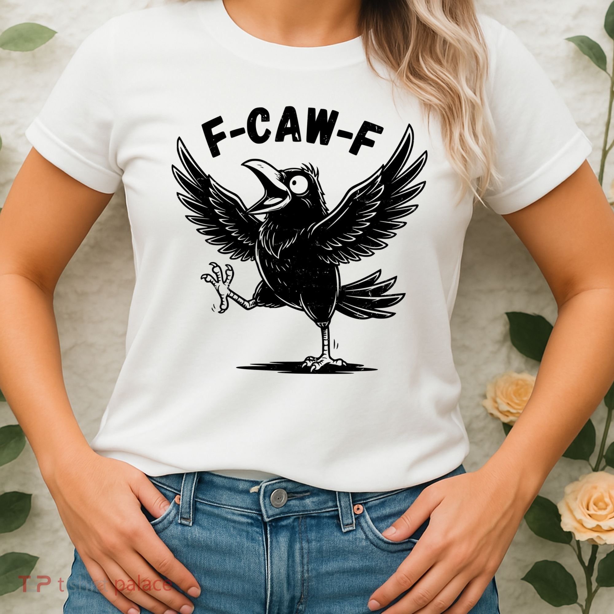 Funny Retro F CAW F Crow Raven Women's T-Shirt