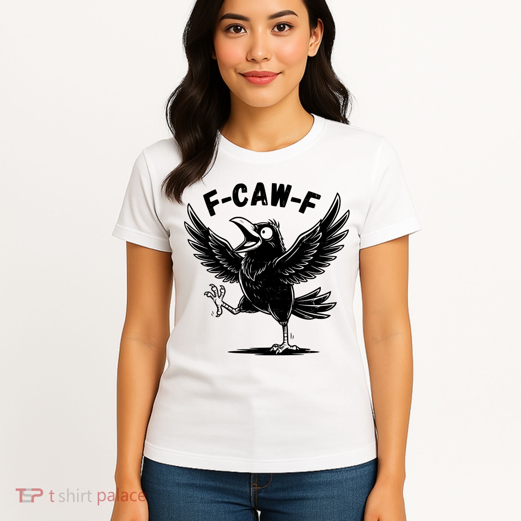 Funny Retro F CAW F Crow Raven Women's T-Shirt