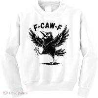 Funny Retro F CAW F Crow Raven Kids Sweatshirt thumb 0