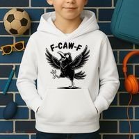 Funny Retro F CAW F Crow Raven Kids Hoodie thumb 2
