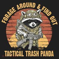 Funny Raccoon Forage Around & Find Out Tactical Trash Panda Women's Sweatshirt thumb 2