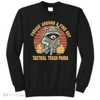 Funny Raccoon Forage Around & Find Out Tactical Trash Panda Sweatshirt thumb 0
