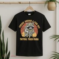 Funny Raccoon Forage Around & Find Out Tactical Trash Panda T-Shirt thumb 2