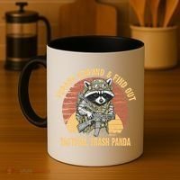 Funny Raccoon Forage Around & Find Out Tactical Trash Panda Coffee Mug thumb 4