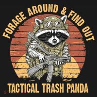 Funny Raccoon Forage Around & Find Out Tactical Trash Panda Women's Hoodie thumb 2