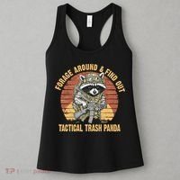 Funny Raccoon Forage Around & Find Out Tactical Trash Panda Women's Tank Top thumb 3