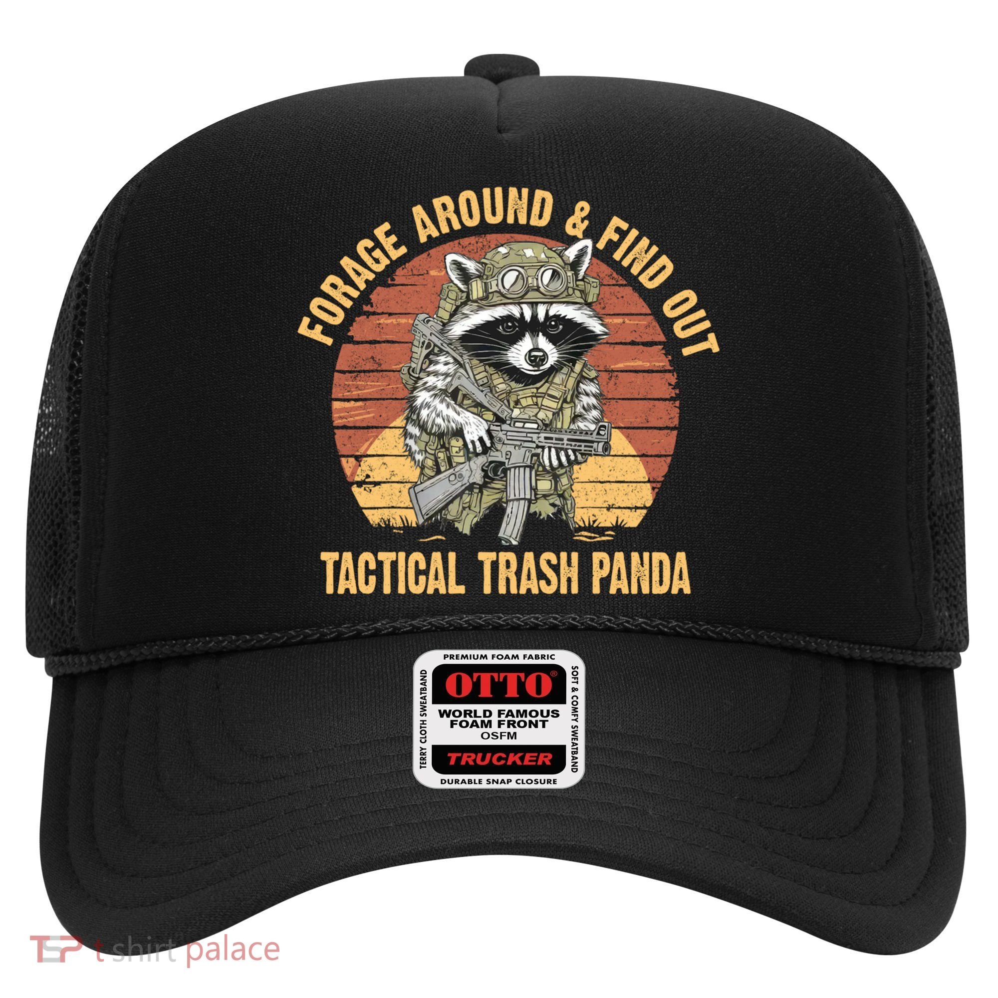 Funny Raccoon Forage Around & Find Out Tactical Trash Panda Hat