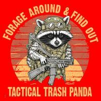 Funny Raccoon Forage Around & Find Out Tactical Trash Panda Santa Hat thumb 1