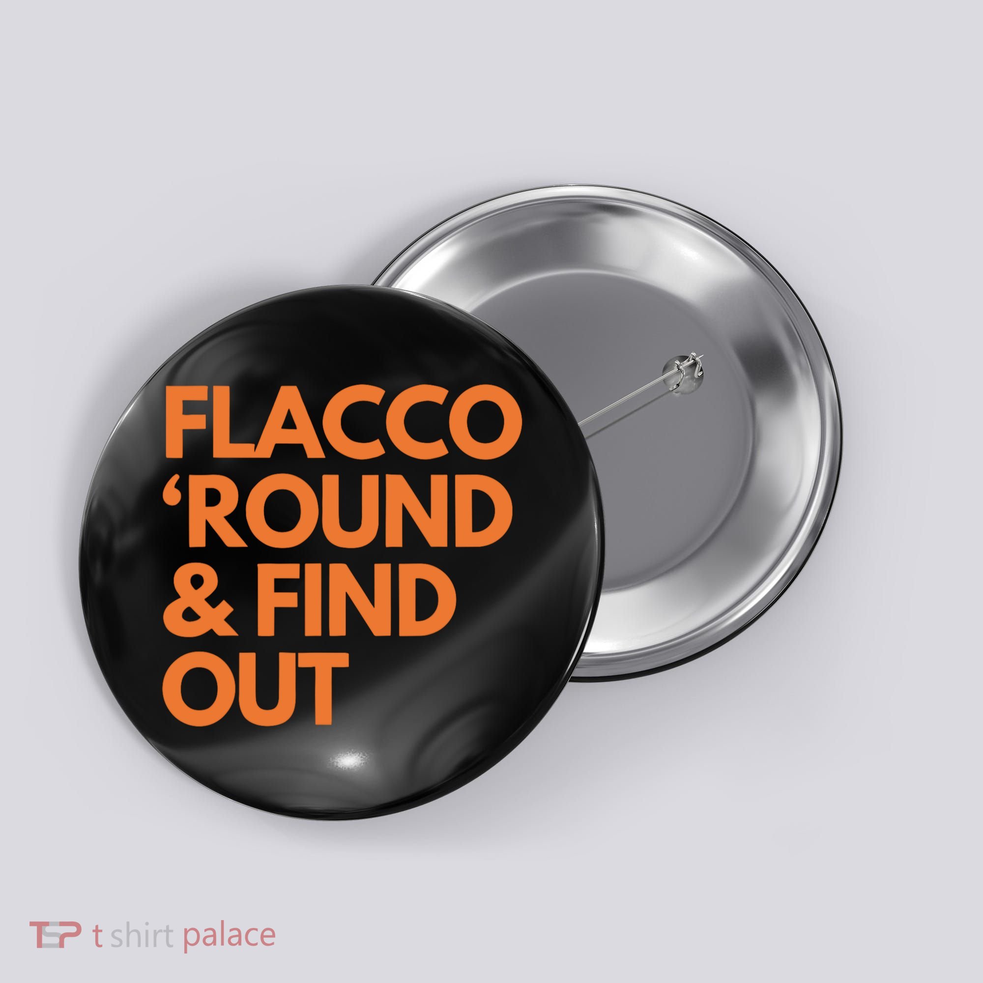 Flacco Round & Find Out Button