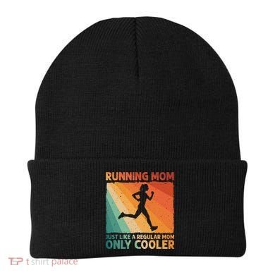 Funny Running For Wo Mom Marathoner Runner Coach Racing  Beanie