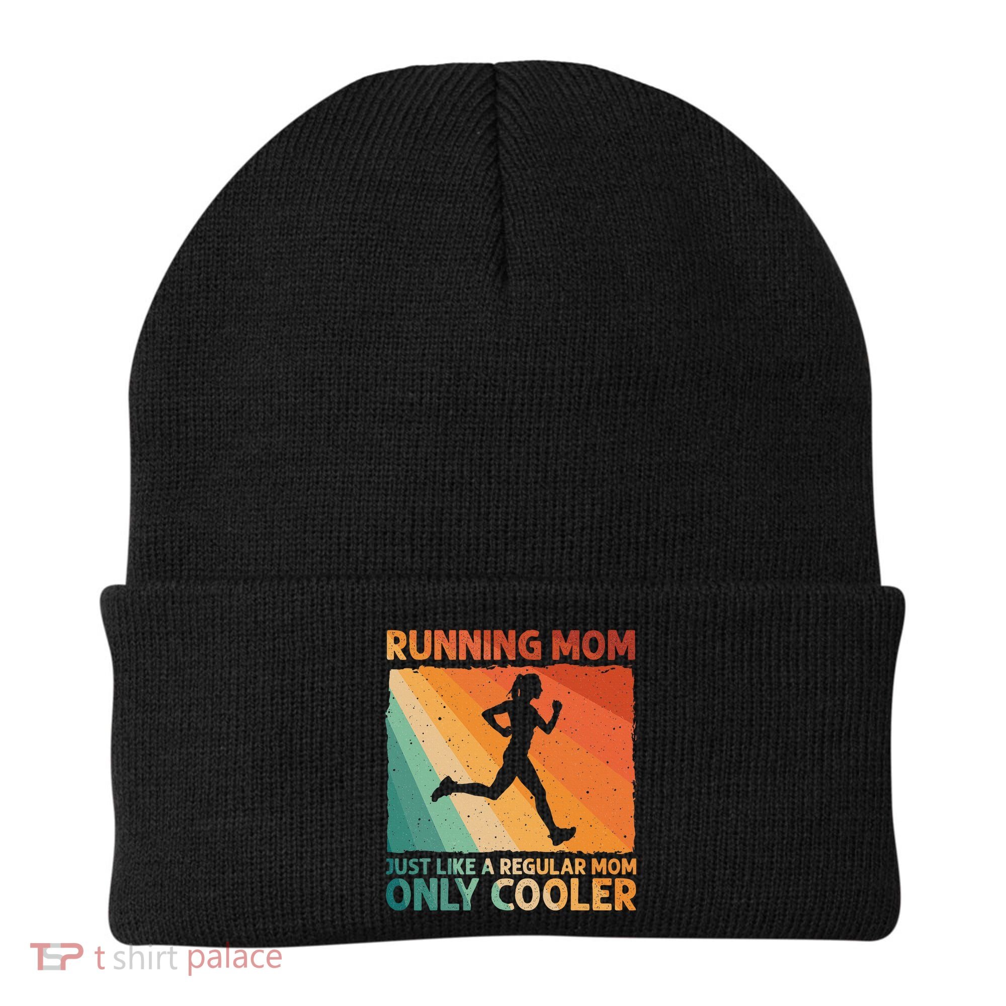 Funny Running For Wo Mom Marathoner Runner Coach Racing  Beanie