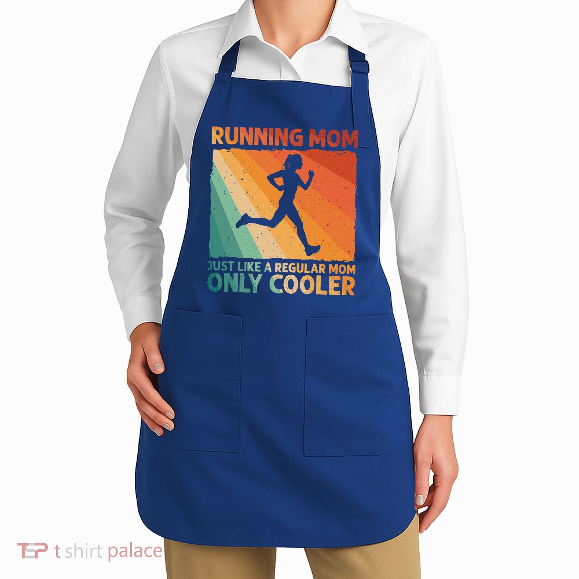 Funny Running For Wo Mom Marathoner Runner Coach Racing  Apron