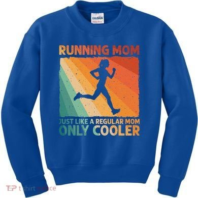 Funny Running For Wo Mom Marathoner Runner Coach Racing  Kids Sweatshirt