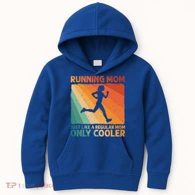 Funny Running For Wo Mom Marathoner Runner Coach Racing  Kids Hoodie