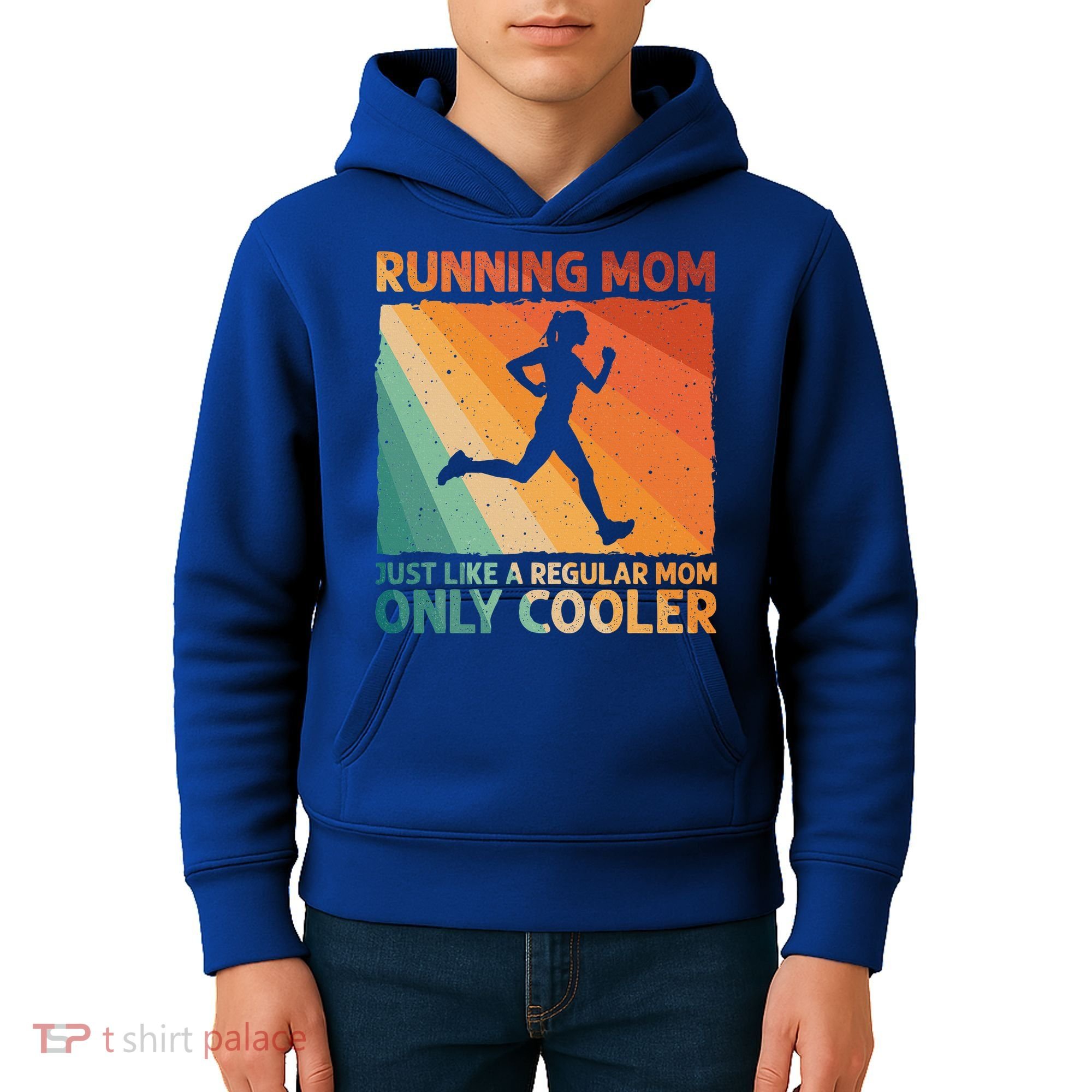 Funny Running For Wo Mom Marathoner Runner Coach Racing  Kids Hoodie