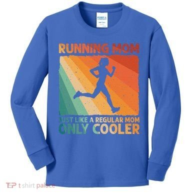 Funny Running For Wo Mom Marathoner Runner Coach Racing  Kids Long Sleeve Shirt