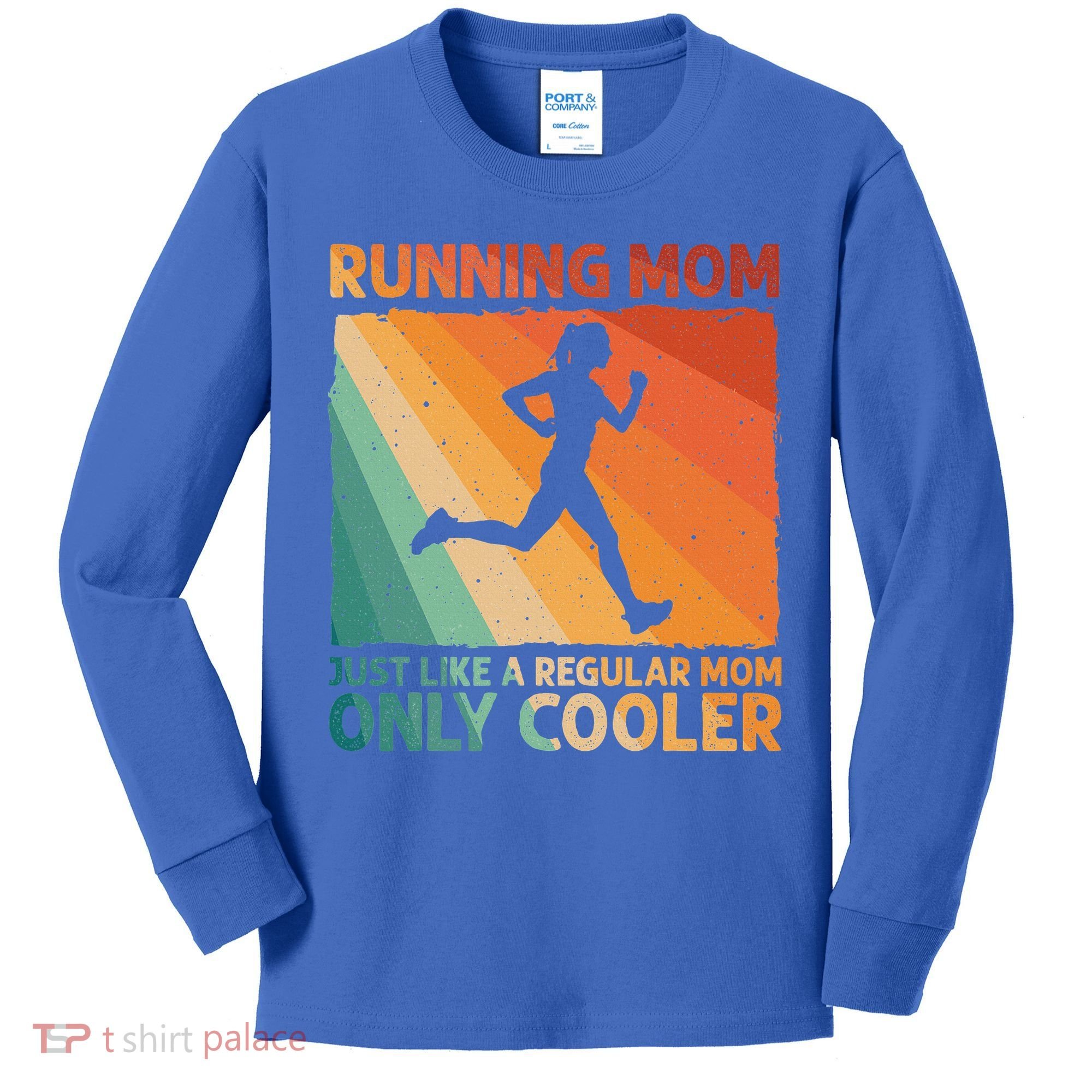 Funny Running For Wo Mom Marathoner Runner Coach Racing  Kids Long Sleeve Shirt