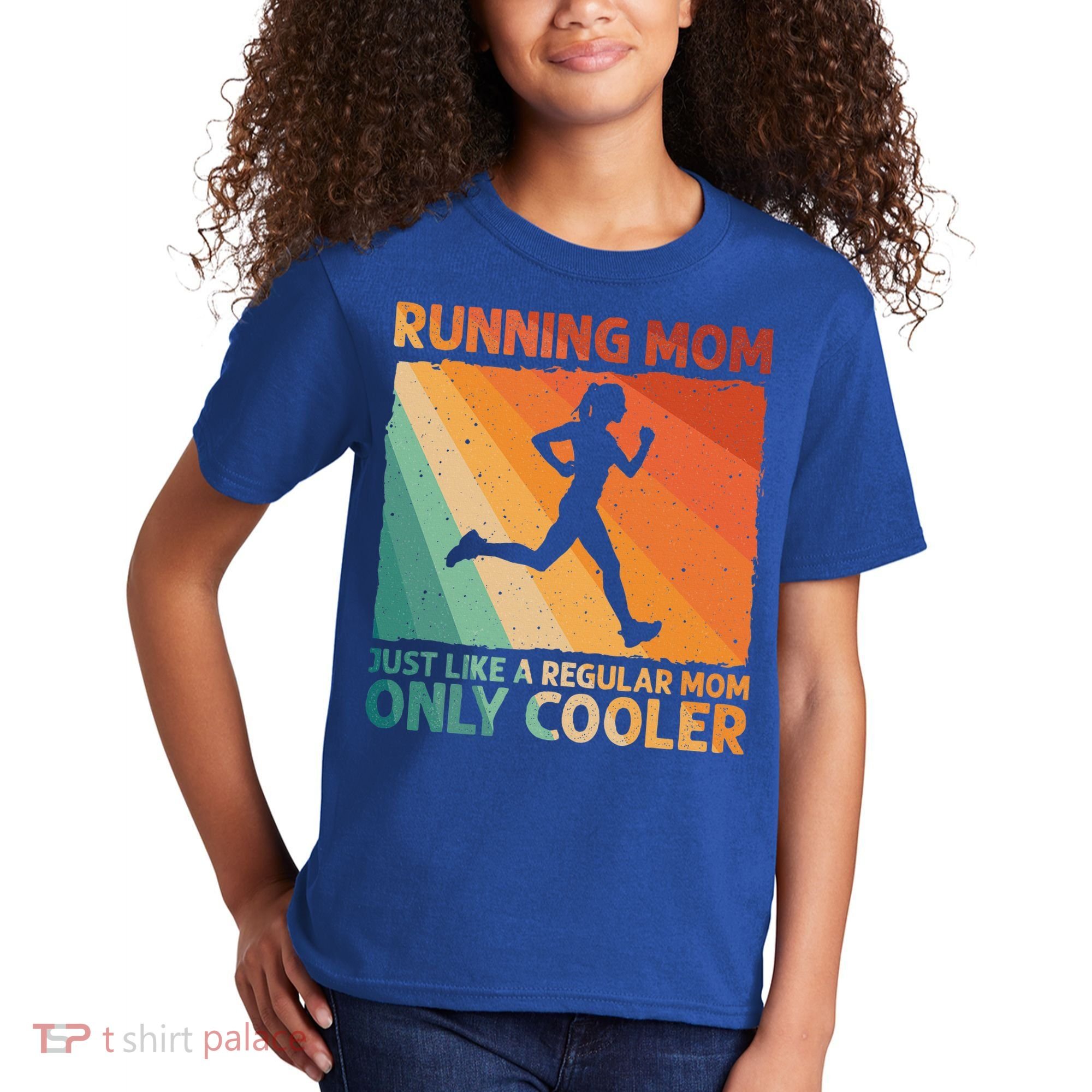 Funny Running For Wo Mom Marathoner Runner Coach Racing  Kids T-Shirt