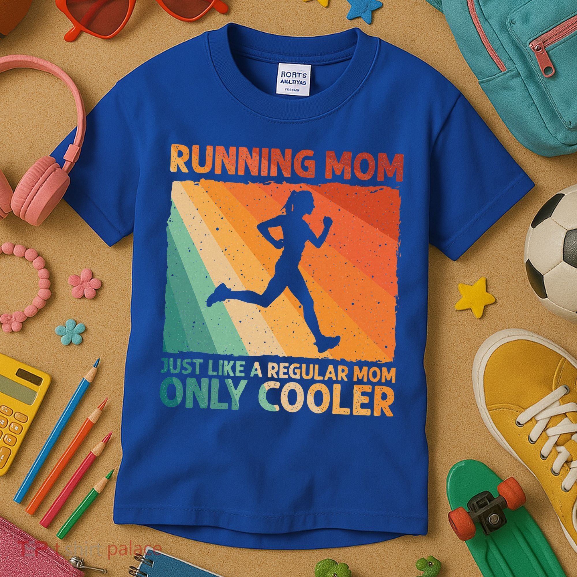 Funny Running For Wo Mom Marathoner Runner Coach Racing  Kids T-Shirt