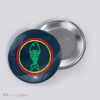 Fishbone Retro Fishing Lover Button thumb 0