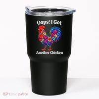 Floral Rooster Farm Animal Funny Oops I Got Another Chicken Tumbler thumb 0