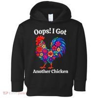 Floral Rooster Farm Animal Funny Oops I Got Another Chicken Toddler Hoodie thumb 0