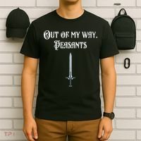 Funny Renaissance Festival Out Of My Way Peasants T-Shirt thumb 6