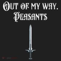 Funny Renaissance Festival Out Of My Way Peasants Golf Towel thumb 3
