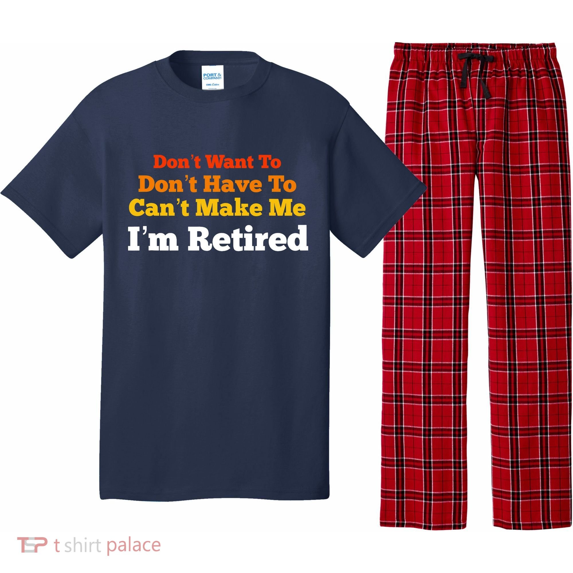 Funny Retirement For Adult, Sarcastic Graphic Tee Pajama Set