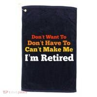 Funny Retirement For Adult, Sarcastic Graphic Tee Golf Towel thumb 0