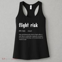 Flight Risk For Frequent Travelers Funny Travel Definition Women's Tank Top thumb 3